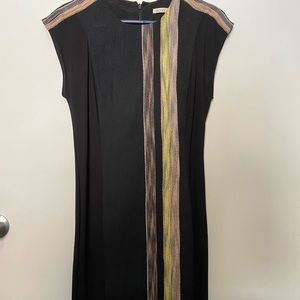 Rachel Roy Yellow Tweed Stripe Midi Dress